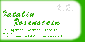 katalin rosenstein business card